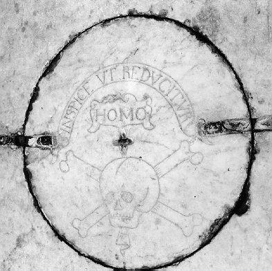 lastra tombale - ambito lucchese (sec. XVII)