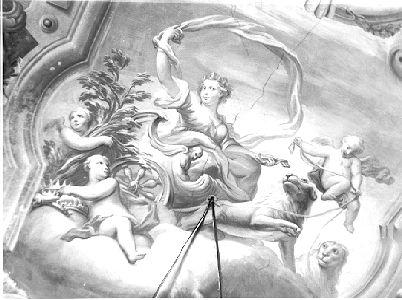 ALLEGORIA DI LUCCA (soffitto dipinto) di Dal Sole Giovan Gioseffo (cerchia) (fine/inizio secc. XVII/ XVIII)