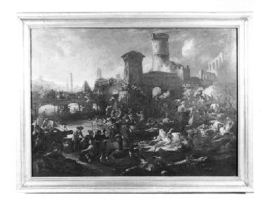 assalto a una fortezza (dipinto) di Reschi Pandolfo (seconda metà sec. XVII)