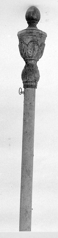 asta di baldacchino processionale, serie - ambito lunigianese (inizio sec. XIX)