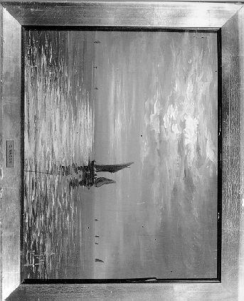 paesaggio marino (dipinto) di Vason C (prima metà sec. XX)