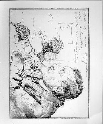 RUGGERO FOCARDI, ritratto d'uomo (disegno) di Panerai Ruggero (sec. XX)