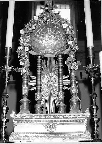 tronetto per esposizione eucaristica - ambito italiano (fine/inizio secc. XIX/ XX)