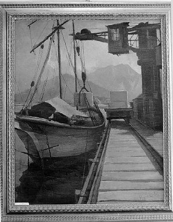 paesaggio marino (dipinto) - ambito italiano (prima metà sec. XX)