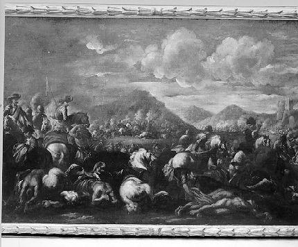 scena di battaglia (dipinto) di Spolverini Ilario (fine/inizio secc. XVII/ XVIII)