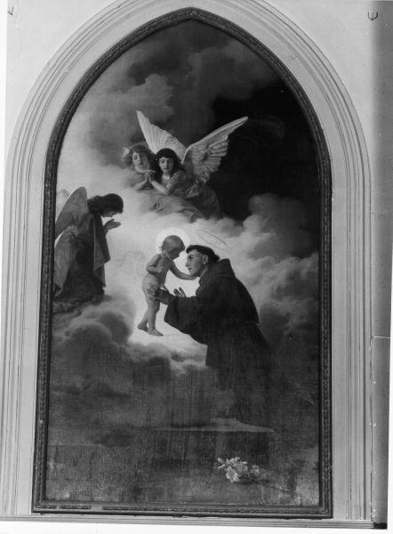 apparizione di Gesù Bambino a Sant'Antonio da Padova (dipinto) di Saltini Pietro (sec. XX)