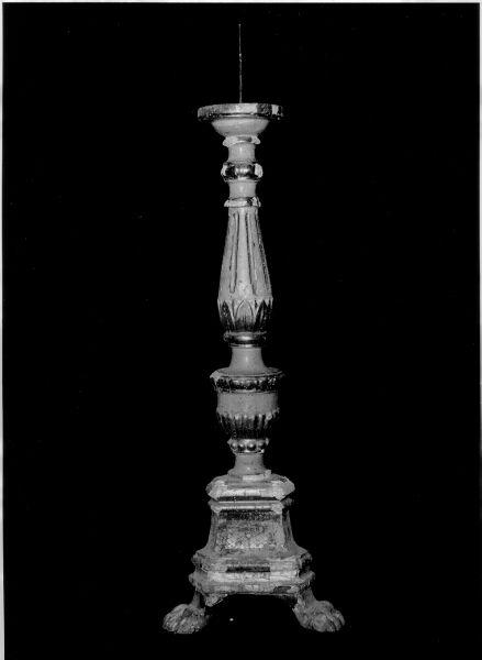 candeliere, serie - bottega toscana (metà sec. XIX)