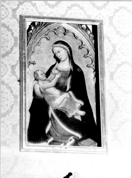 MADONNA CON BAMBINO (dipinto) - ambito toscano (metà sec. XIV)