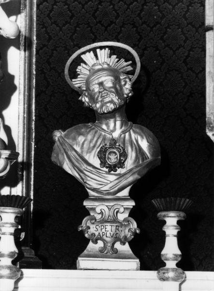 SAN PIETRO (reliquiario - a busto) - bottega toscana (seconda metà sec. XVIII)