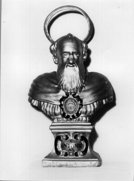 SANT'ANTONIO ABATE (reliquiario - a busto) - bottega toscana (seconda metà sec. XVIII)