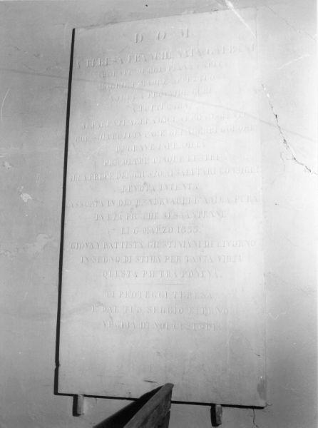 lastra tombale - ambito toscano (sec. XIX)