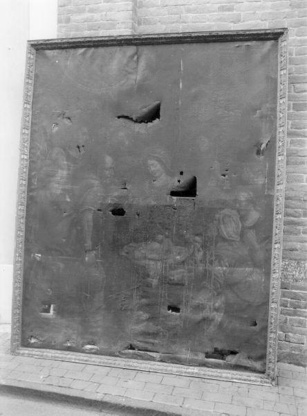 NASCITA DI MARIA VERGINE (dipinto) - bottega toscana (prima metà sec. XVII)