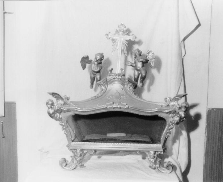 reliquiario a teca - a urna - bottega toscana (sec. XVIII)