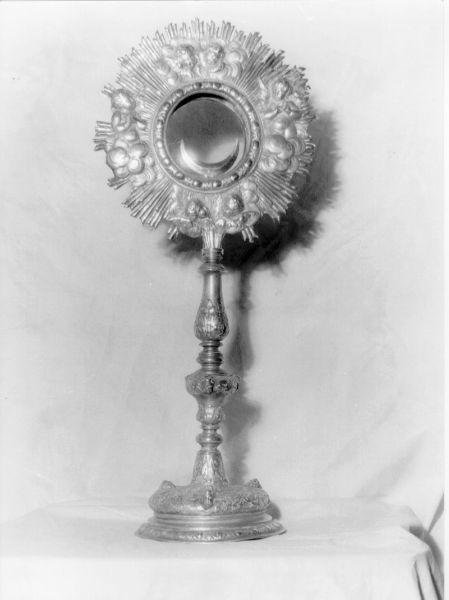 ostensorio, opera isolata - bottega toscana (prima metà sec. XVIII)