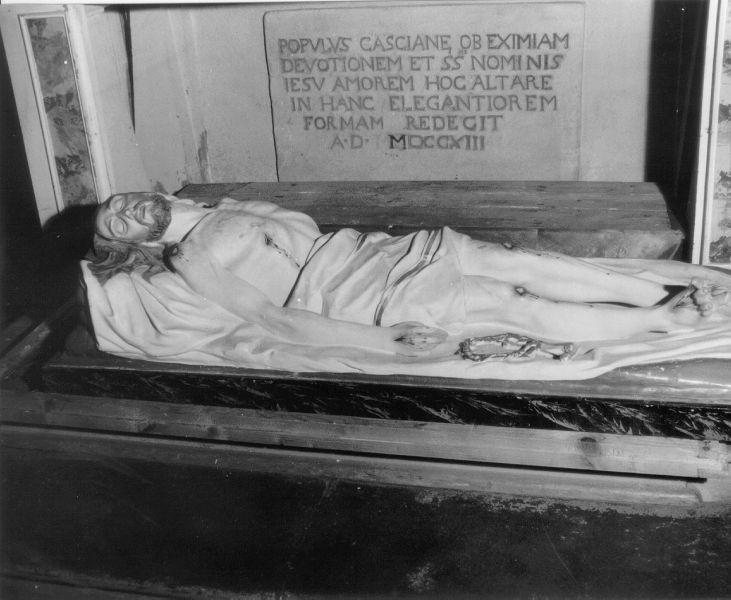 CRISTO MORTO (statua) - bottega italiana (prima metà sec. XX)