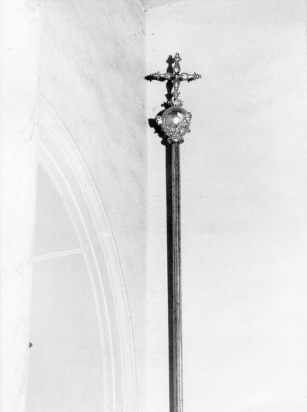 asta di stendardo processionale - bottega toscana (metà sec. XIX)