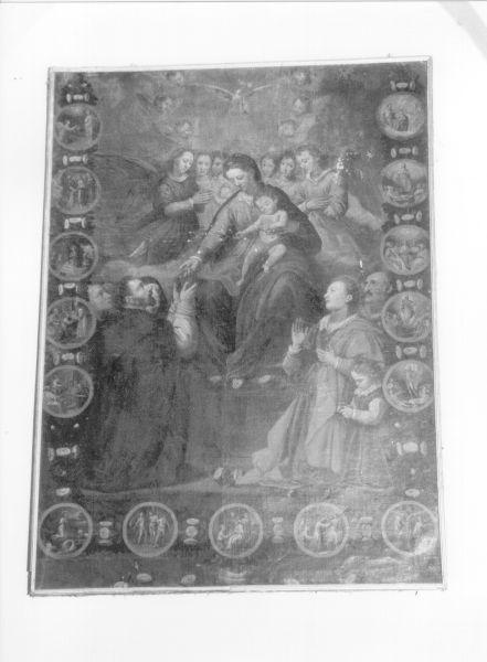 MADONNA DEL ROSARIO (dipinto) - ambito toscano (fine sec. XVII)