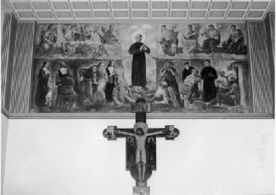 SAN GIUSEPPE BENEDETTO COTTOLENGO CON I SUOI POVERI (dipinto) di Carrani G (sec. XX)