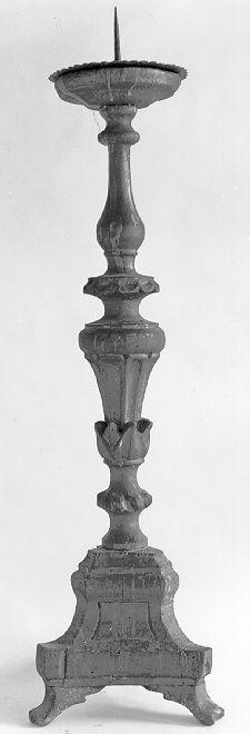 candeliere d'altare - ambito lunigianese (sec. XIX)