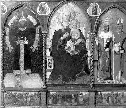 Madonna con Bambino e Santi (trittico) di Bocchi Bartolomeo di Andrea (attribuito) (metà sec. XV)