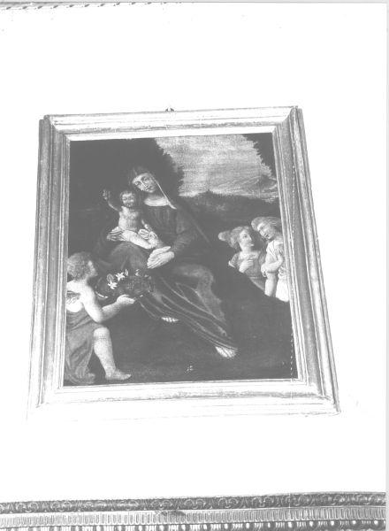 MADONNA CON BAMBINO E ANGELI (dipinto) - ambito lucchese (prima metà sec. XVII)