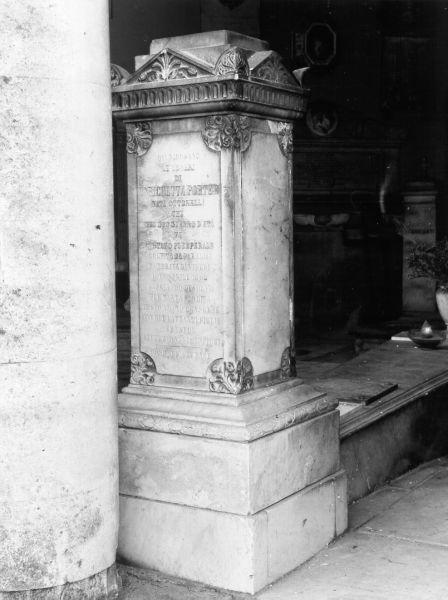 monumento funebre - ambito toscano (terzo quarto sec. XIX)