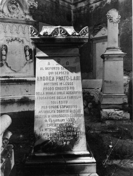 monumento funebre - bottega toscana (seconda metà sec. XIX)