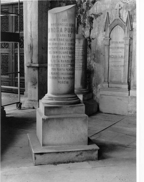 monumento funebre - bottega toscana (seconda metà sec. XIX)