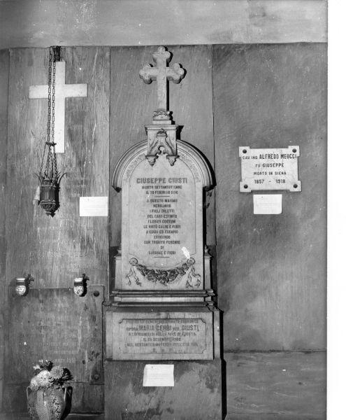 lapide tombale - bottega toscana (ultimo quarto sec. XIX)