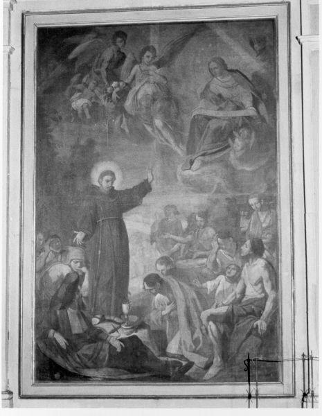 San Antonio da Padova predica ai fedeli (dipinto, ciclo) di Carlini Alberico Clemente (sec. XVIII)