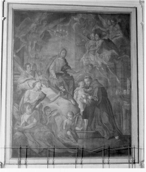 L'apparizione della Vergine a San Antonio da Padova (dipinto, ciclo) di Carlini Alberico Clemente (sec. XVIII)