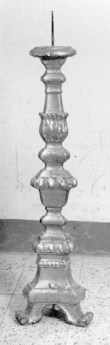 candeliere - bottega italiana (fine/inizio secc. XVIII/ XIX)