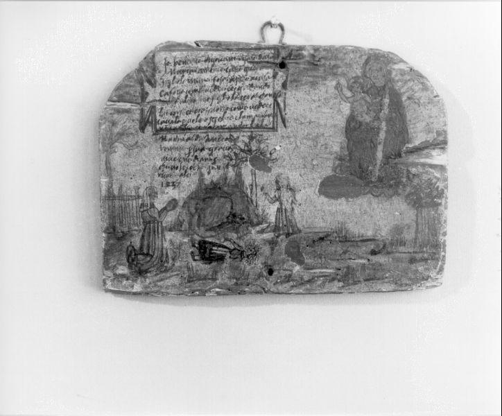 ex voto con Madonna con Bambino (dipinto, opera isolata) - ambito toscano (sec. XVI)