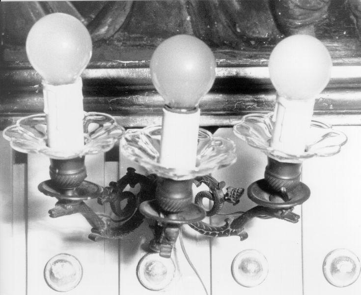 candeliere da parete, opera isolata - bottega toscana (seconda metà sec. XIX)