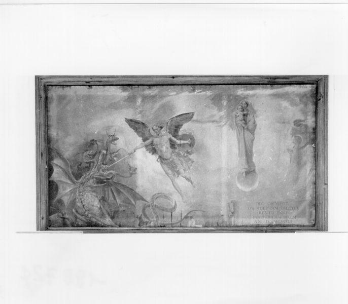 visione apocalittica con la Madonna (dipinto, complesso decorativo) di Marzi Ezio (sec. XX)