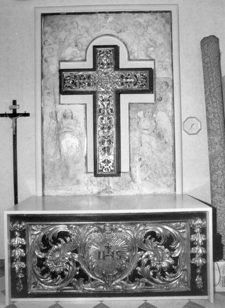 ANGELI E SIMBOLI DELLA PASSIONE (dipinto, complesso decorativo) - ambito toscano (sec. XIX)