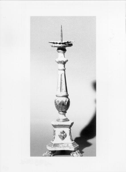 candeliere, opera isolata - bottega toscana (sec. XIX)