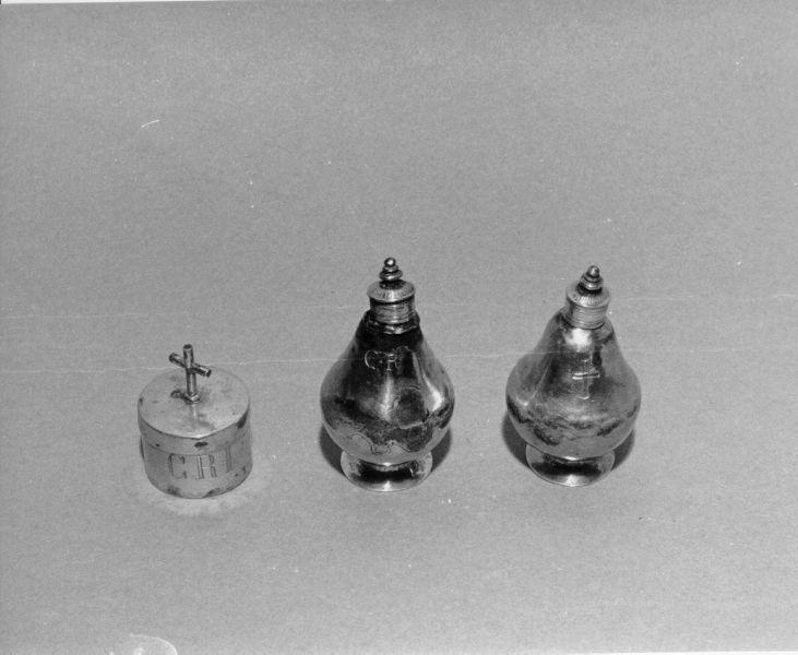 vasetti per oli santi, serie - bottega toscana (sec. XVIII)