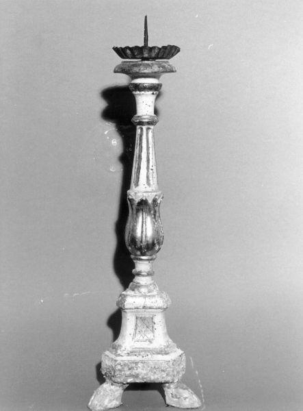 candeliere, opera isolata - bottega toscana (sec. XIX)