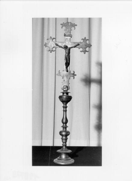 croce d'altare, opera isolata - bottega italiana (sec. XIX)