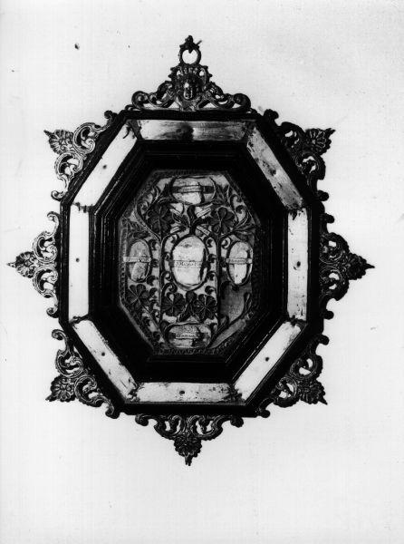 reliquiario a teca, opera isolata - manifattura italiana (prima metà sec. XIX)