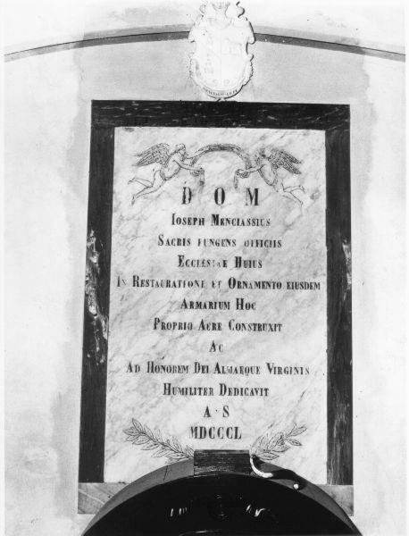 lapide, opera isolata - ambito toscano (sec. XIX)