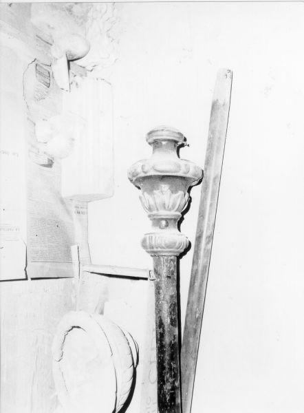 asta di baldacchino processionale, opera isolata - bottega toscana (fine sec. XVIII)