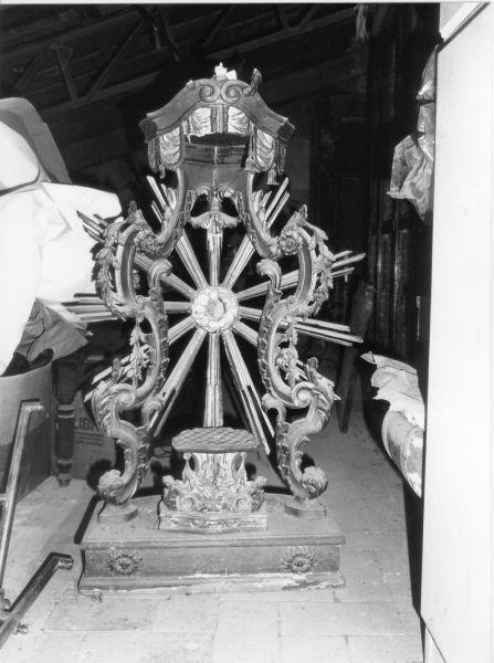 tronetto per esposizione eucaristica, opera isolata - bottega toscana (sec. XVIII)