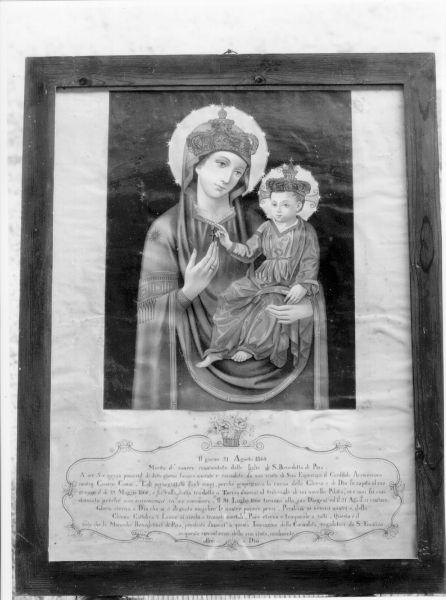 Madonna con Bambino (litografia) - ambito italiano (sec. XIX)