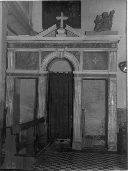 confessionale - bottega italiana (fine sec. XIX)