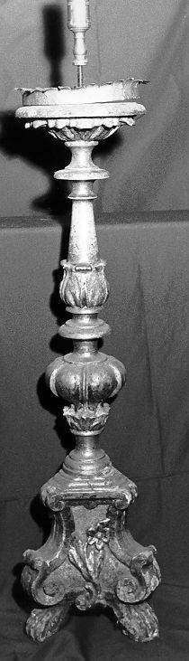 candelabro, serie - bottega italiana (fine/inizio secc. XVII/ XVIII)
