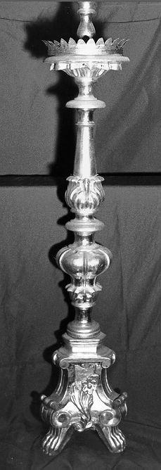 candelabro, serie - bottega italiana (fine/inizio secc. XVIII/ XIX)