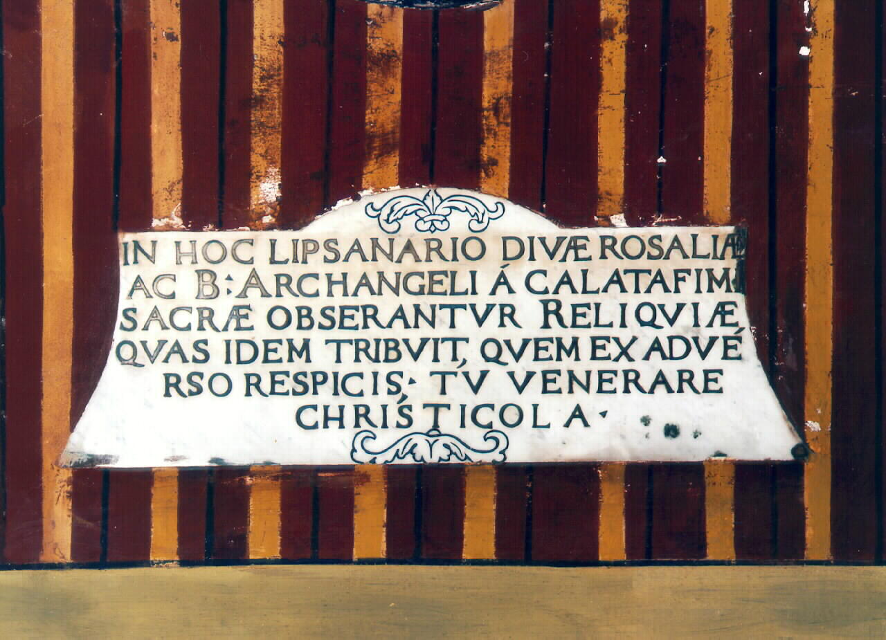 lapide - documentaria - ambito siciliano (fine sec. XVII)