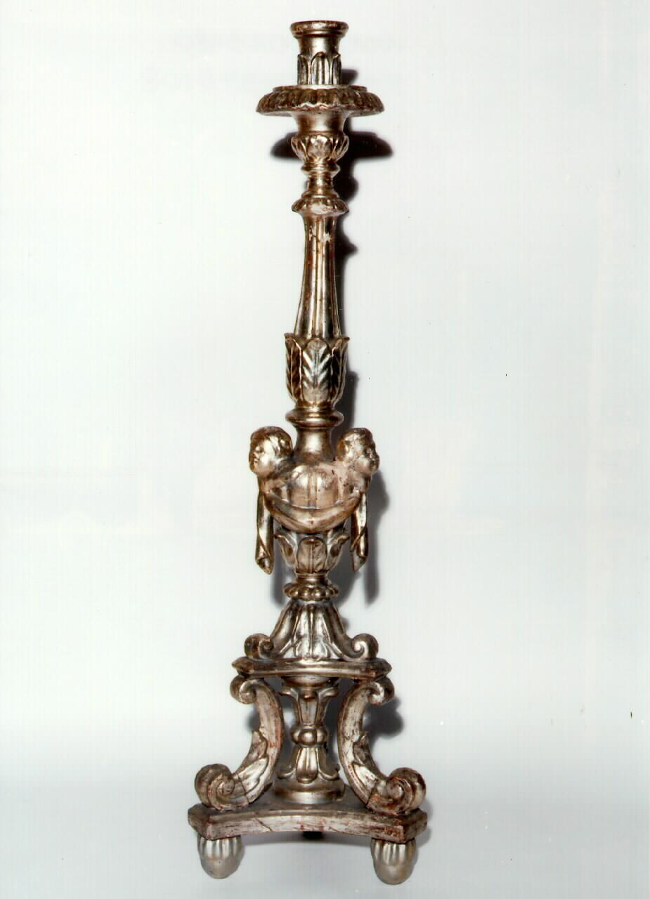 candelabro d'altare, serie - produzione siciliana (Prima metà sec. XIX)